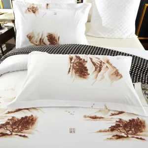 Modern Rectangle Woven Home Textiles Comforter Set Grey Solid Cotton Embroidered Pillowcase Volume Lifting Signal Customizable