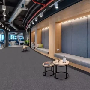 Modern Removable Thin Bitumen PP Loop Pile Interlocking Floor Squares Rug 50×50 Commercial Hotel Carpet Tiles Office Washable