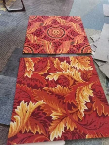Modern Reversible Red Printed Carpet Tiles Printed Nylon Square Carpet with Nylon Square Floor Covering