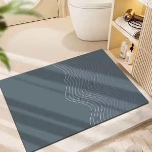 Modern Rubber Bathroom Water absorbent Quick dry Bath Mat Hotel Home Use Anti dirt Non slip Eco Friendly Pet