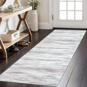 Modern Runner Rug Washable Non Slip Soft Abstract Hallway Carpet Distressed Carpet Runner for Entryway Bathroom Laundry Room