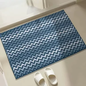 Modern Shaggy Chenille Door Mat Non Slip Backing Waterproof Anti microbial Barh Rug Home & Hotel Use