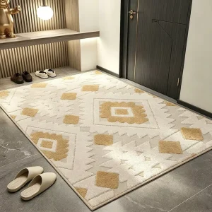 Modern Simple Jacquard Faux Cashmere Carpet Soft and Durable Full Coverage Floor Mat for Living Room Sofa Bedroom Study