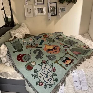 Modern Simple Style Geometric Pattern Decorative All Season Heavyweight Outdoor Multi Functional Personalized Blanket Blanket