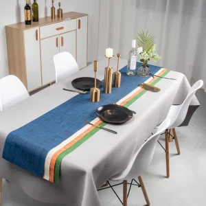 Modern Simple Style Waterproof Solid Color Customized Hangzhou Made Table Runner Family Dining Table Chinese Cutting Hotel Long