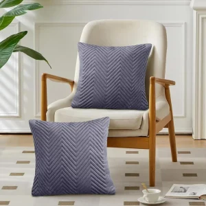 Modern Solid Cushion Covers Velvet Square Throw Pillow Case Invisible Zipper