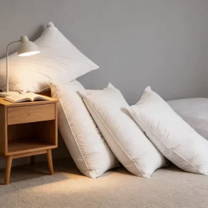 Modern Solid Neck Anti Pilling Hypoallergenic Cotton Material Fluffy Soft Customizable Weight Hotel Bed Pillow