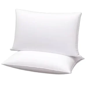 Modern Solid Neck Flat Ultra Bed Pillows Standard Size Thin Down Alternative Filling