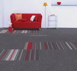 Modern Square PP Wall Carpet Water Resistant Hand Tufted Commercial & Home Use Floor to Ceiling Option