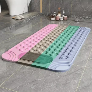 Modern Square PVC Bathroom Anti Slip Mat Thickened Foot Mat Bathtub Use Household