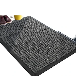 Modern Style 40*60cm Door Mat Customizable Square Pattern Washable Cushioned Carpet for Home Hotel Patio Entrance