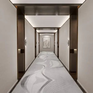 Modern Style 4mm Thick Abstract Carpet Rolls Washable Nylon Polyester Long Pile Runner Rugs for Home Hotel Banquet Hall