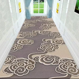 Modern Style Abstract Carpet Rolls Washable Low Pile Non-slip Rubber Backing Soundproof Runner Rugs for Home Hotel Banquet Hall