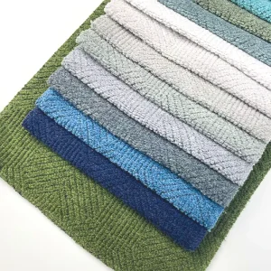 Modern Style Custom Pattern Home Textile Polyester Upholstery Fabric Chenille Woven Chenille Square Fabric Chenille Sofa Fabrics