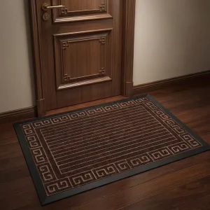 Modern Style Low-Profile Non-Slip Entrance Door Mat Embossed Shoe Scraper Welcome Floor Mat Washable for Home Hotel