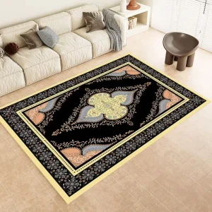 Modern Style Prayer Mat Low pile Rectangular Polyester Rug Solid Color Machine Washable TOMATO 80x120cm Durable Indoor
