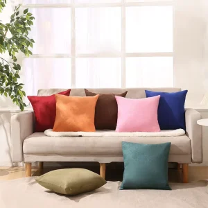 Modern Style Solid Color Cotton Linen Pillow Case Home Decoration Soft Sofa Pillow Cover Cushion Pillowcase