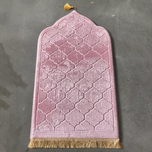 Modern Style Thick Foam Washable Anti Slip Prayer Mat Low Pile Knee Support Rug for Muslims Personalized Polyester Nikkah Gift