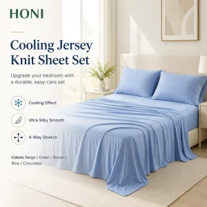 Modern Style Viscose Cotton 200TC King Size Solid Color 4 Pcs Soft Bed Sheets and Pillowcases for Bedroom
