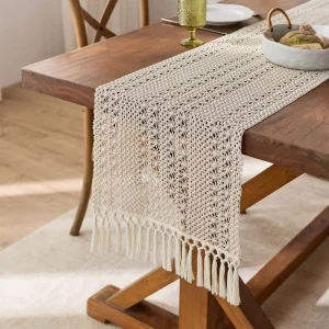 Modern Style Washable Tassel Table Runner Home Decor Dining Table Runner for Wedding Party