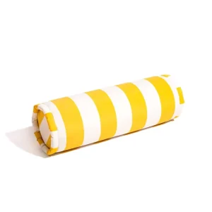 Modern Summer Beach Style Cylindrical Bolster Pillow Customizable Outdoor Cushion for Seaside Poolside Decor