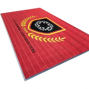 Modern Super Rib Tire Pattern Washable Cushioned PP PVC Durable Eco-Friendly Outdoor Indoor Chevron Logo Door Mat