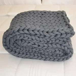 Modern Super Soft Jumbo Knit Throw Recycled Polyester Sensory Chunky Knitted Blanket