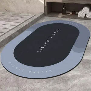 Modern Super Water Absorbent Diatomite Bath Mat Shower Floor Mats Quick Drying Bathroom Non slip Carpet Rug
