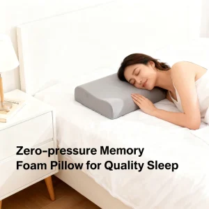Modern Temperature regulating Memory Foam Neck Pillow Zero pressure Ergonomic Hypoallergenic Eco Friendly Breathable Anti Dust