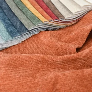 Modern Textured 100% Polyester Knitted Jacquard Chenille Sheer Upholstery Fabric Soft Plain Sofa For Furniture Cushion