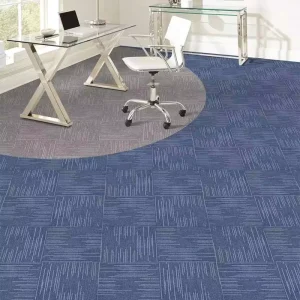 Modern Thick PVC Carpet Tiles Custom Pattern PP Square Office Carpet Tiles 50×50 Commercial Hotel Interlocking Carpet Tiles