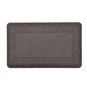 Modern Thick PVC Novelty Kitchen Runner Mat Set Waterproof Stain Resistant Antimicrobial Cushioned Non Slip Washable Bathroom