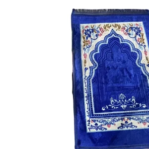 Modern Thick Sajadah Prayer Rug Muslim Mat with Islam Prayer Beads for Men and Women Made of Polyester