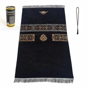 Modern Thickened Flannel Low Pile Prayer Mat Floor Mat Stripes Pattern Convenient Praying Dirt-Resistant Hand Washable Living