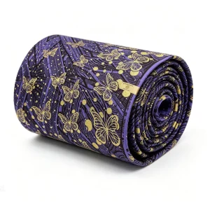 Modern Tissu African Fashion Wax Print Fabric 100Cotton Butterfly-inspired Geometric Pattern purple Sparkling Rhinestone Details
