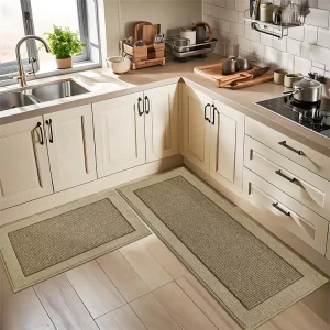 Modern Tufted Loop Pile Machine Washable Absorbent Non Slip Soft Kitchen Runner and Mats Rugs for Floor