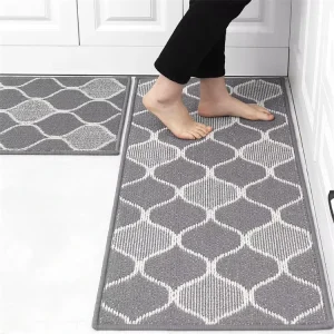 Modern Tufted Machine Washable Kitchen Runner Rug Stain Resistant Water Absorbent Non Slip Washable Friendly