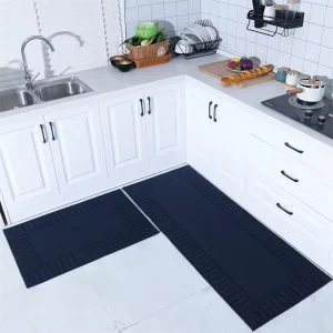 Modern Tufted Non Skid Machine Washable Kitchen Runner Rugs Anti Fatigue Absorbent Resist Dirt PET Friendly Kitchen Floor Mat