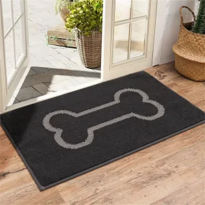 Modern Tufted Non Slip Washable Door Mats Outdoor Low Profile Absorbent Dirt Trapper for Entryway