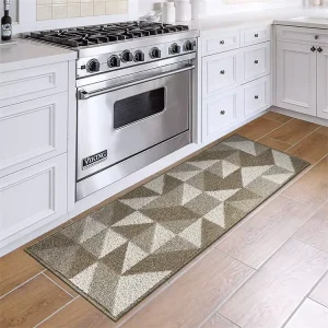 Modern Tufted Resist Dirt Kitchen Rug Mats Non-Slip Machine Washable Absorbent Polypropylene Area Rug Non-Slip Rubber Backing