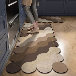 Modern Type Kitchen Rug Custom Non Slip Cost Effective ODM OEM Machine Made Home Kitchen Mat for Sale