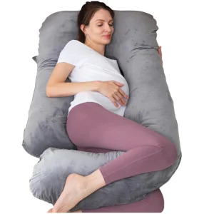 Modern U Shaped Full Body Maternity Pillow Comfortable Eco Friendly Fabric Foldable Living Room Pregnant Women Side Sleepers