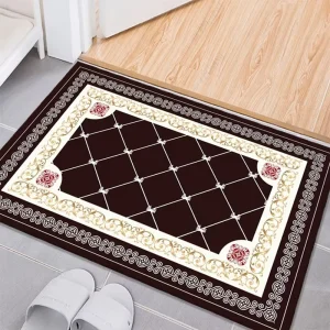 Modern Velvet Doormat for Home Hotel Office Car Bedroom Hallway or Campsite with Cushioned Entrance Carpet