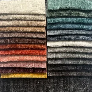Modern Vintage Style Luxury Polyester Woven Plain Chenille Sofa Upholstery Fabric Multicolor Comfortable Home Use Easy Cleaning