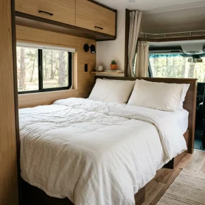 Modern Wash Cotton 300tc All Season Eco friendly Air permeable Customizable Caravan Bunk Bedding Set RV MotorHome Trailer Camper