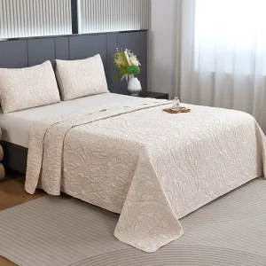 Modern Washable Home Bedding Sets Embroidery Quilts Microfiber Comforter 3pcs Quilt Colcha Bedspreads Coverlet Factory