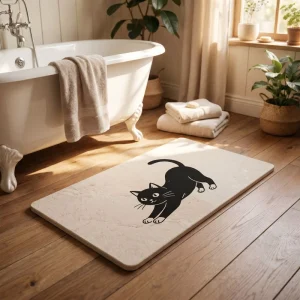 Modern Washable Non Slip Quick Drying Thin Bathroom Mat