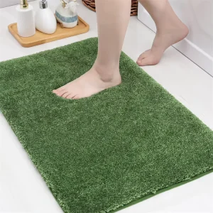 Modern Water Absorbent Loop Pile Polyester Tufted Bathroom Rugs & Bath Mats Extra Thick Non Slip Machine Washable Home Hotel Use
