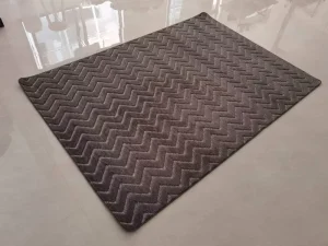 Modern Wave Pattern Area Rug Soft Plush Polyester Carpet Non Slip Indoor Floor Mat for Living Room Bedroom Home Decor
