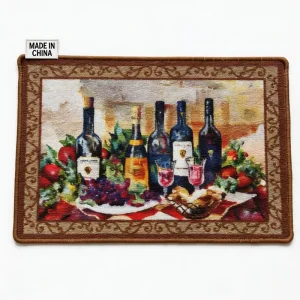 Modern Wine Grape Fruit Print Kitchen Mat Anti Slip Oil Proof Water Absorbent Washable Decorative Floor Doormat Custom